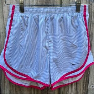 Nike Dri-Fit Striped Running Shorts with Pink Trim